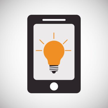 Büyük fikir ve ampul simgesi tasarım