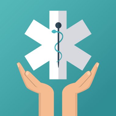 tıbbi bakım tasarım, vektör çizim