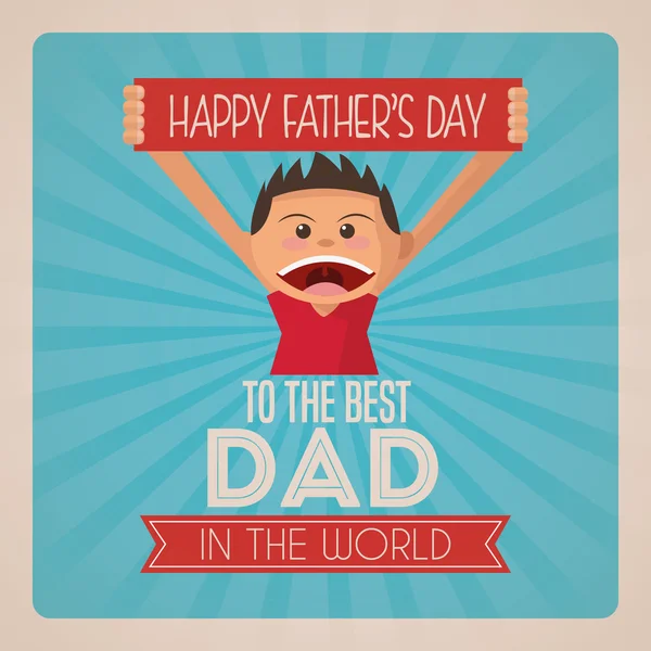 Happy fathers day icon design