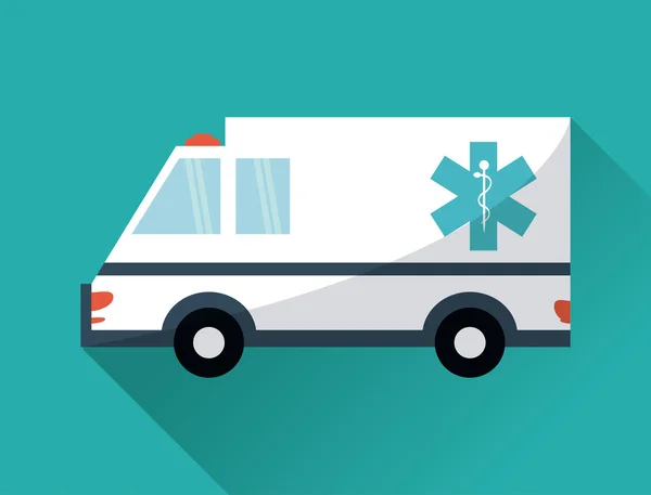 Diseño de ambulancia, ilustración vectorial — Archivo Imágenes Vectoriales