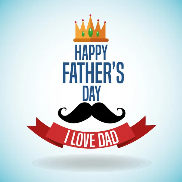 Boldog Apák napja ikon tervezés — Stock Vector