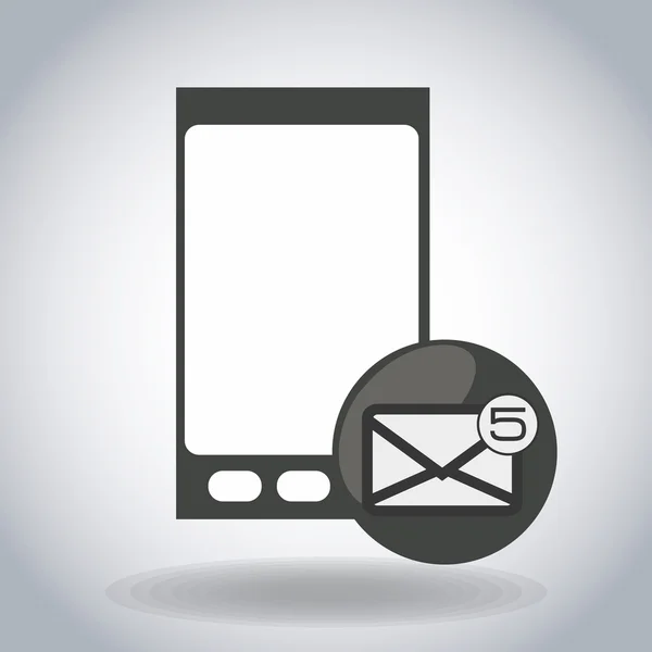 Sms y diseño de teléfonos inteligentes — Vector de stock