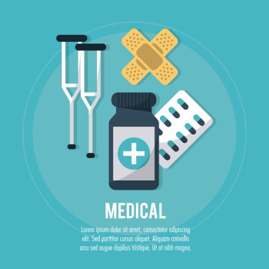 tıbbi bakım tasarım, vektör çizim