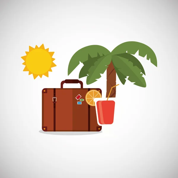 Icône vacances design — Image vectorielle