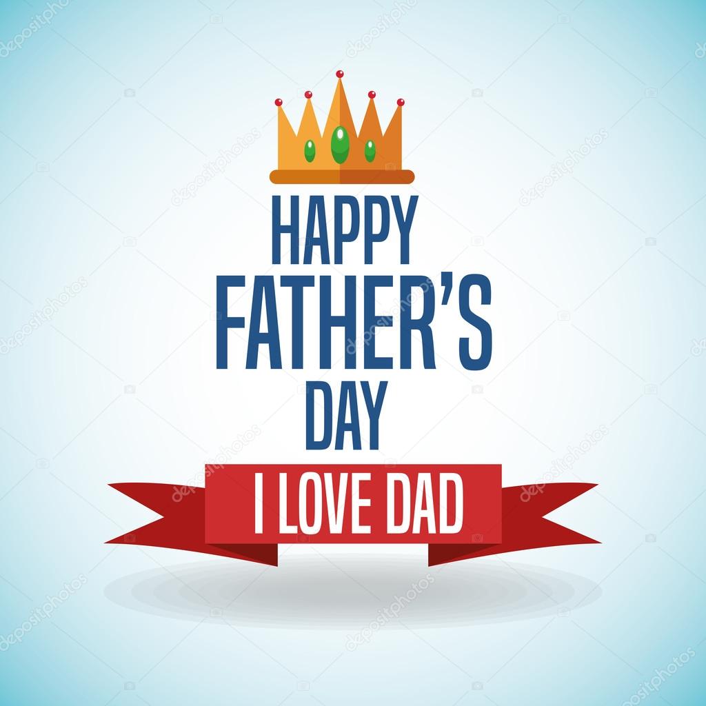 Happy fathers day icon design