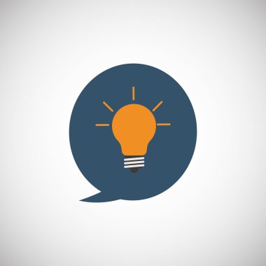 Büyük fikir ve ampul simgesi tasarım