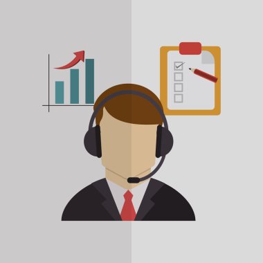 Operatör adam simgesi tasarım