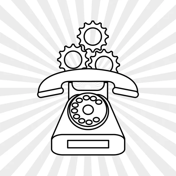 Дизайн иконки телефона и обслуживания клиентов — стоковый вектор
