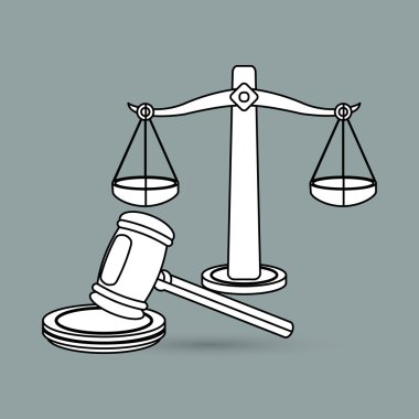 Hukuk ve adalet simgesi tasarım