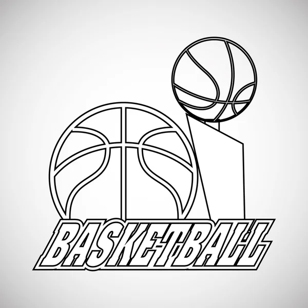 Design der Basketball-Ikone — Stockvektor