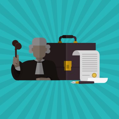 Hukuk ve adalet simgesi tasarım