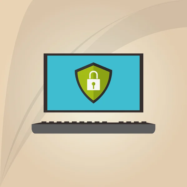 Siber Güvenlik antivirus tasarım — Stok Vektör