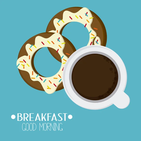 Kahvaltı simgesi tasarım — Stok Vektör