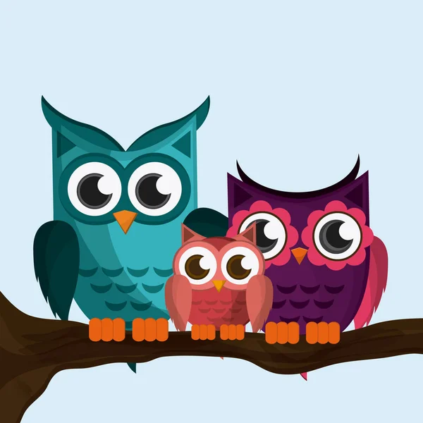 Desain ikon Owl - Stok Vektor