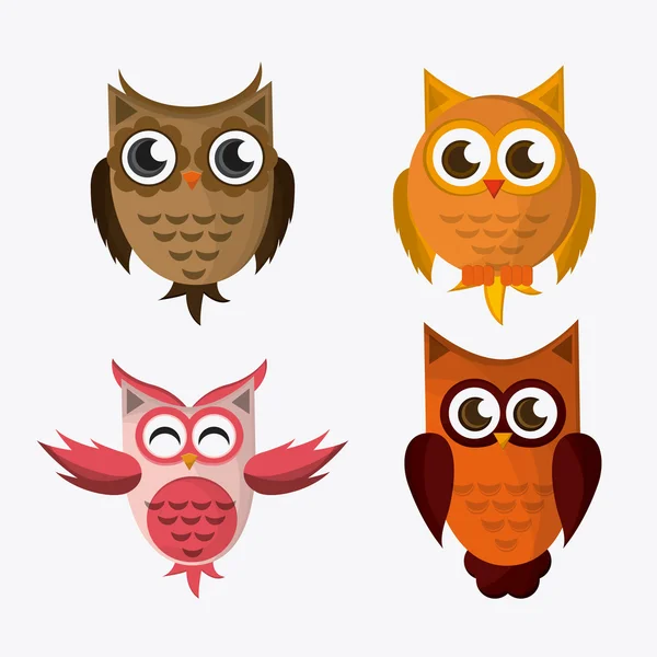 Conception icône hibou — Image vectorielle