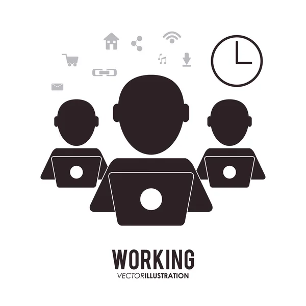 Design de ícone de trabalho pictogramas — Vetor de Stock
