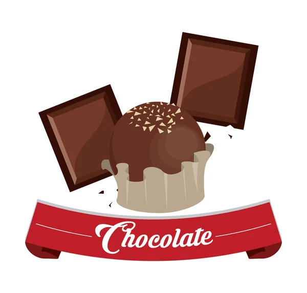 Diseño del vector de chocolate — Vector de stock