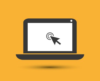 Dizüstü bilgisayar simgesi tasarım, vektör çizim