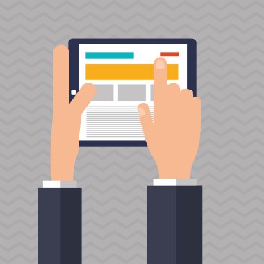 Tablet simgesi tasarım, vektör çizim