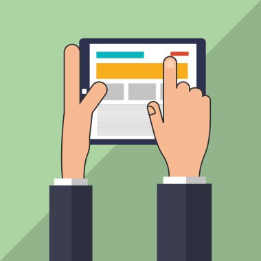 Tablet simgesi tasarım, vektör çizim