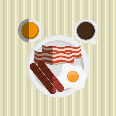 Kahvaltı tasarım, vektör çizim