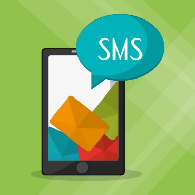 SMS simgesi tasarım, vektör çizim