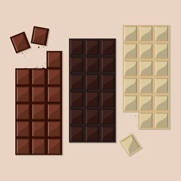 Diseño del vector de chocolate — Vector de stock