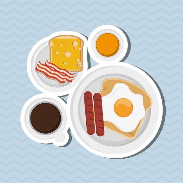 Design de café da manhã, ilustração vetorial —  Vetores de Stock