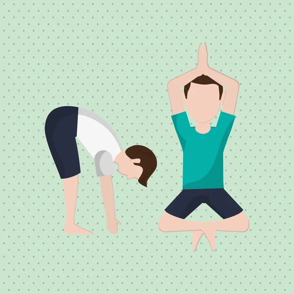 Diseño de iconos de yoga, ilustración vectorial — Vector de stock