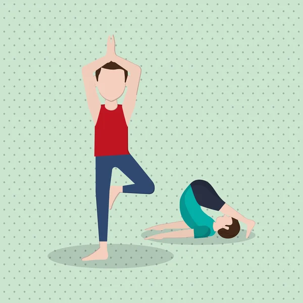 Diseño de iconos de yoga, ilustración vectorial — Vector de stock