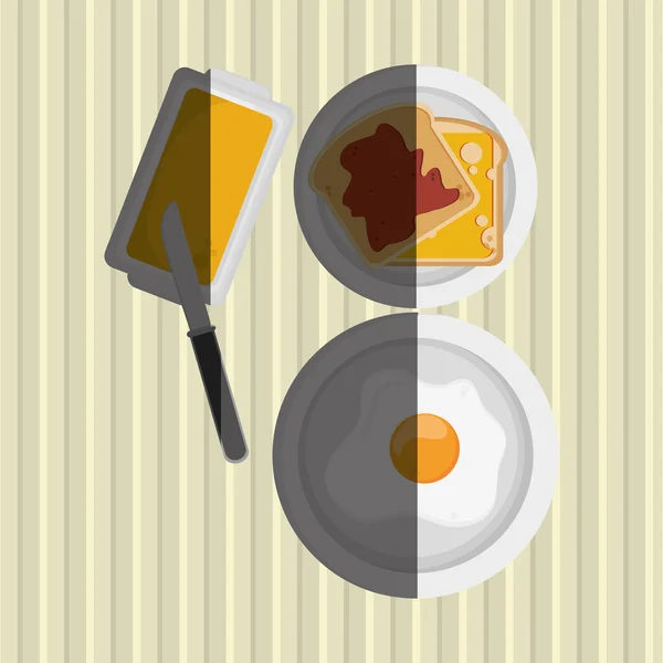 Дизайн завтрака, векторная иллюстрация — стоковый вектор