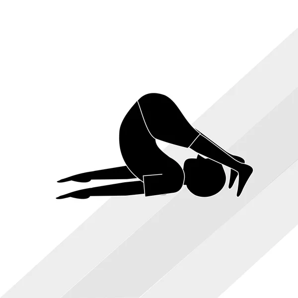 Conception d'icône de yoga, illustration vectorielle — Image vectorielle