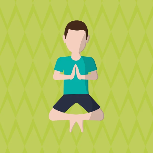 Yoga pictogram ontwerp, vectorillustratie — Stockvector