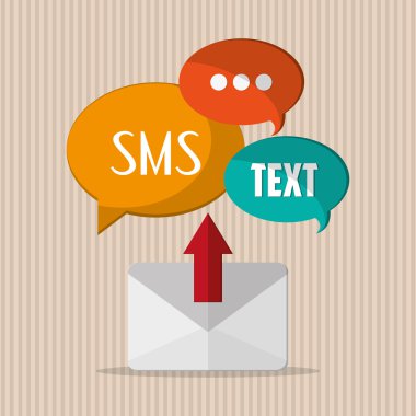 SMS simgesi tasarım, vektör çizim