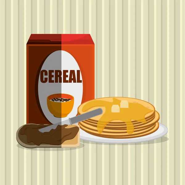 Breakfast design, illustrazione vettoriale — Vettoriale Stock