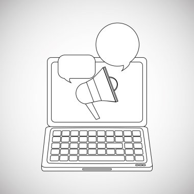 Teknoloji simgesi tasarım, vektör çizim