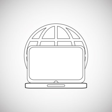 Teknoloji simgesi tasarım, vektör çizim