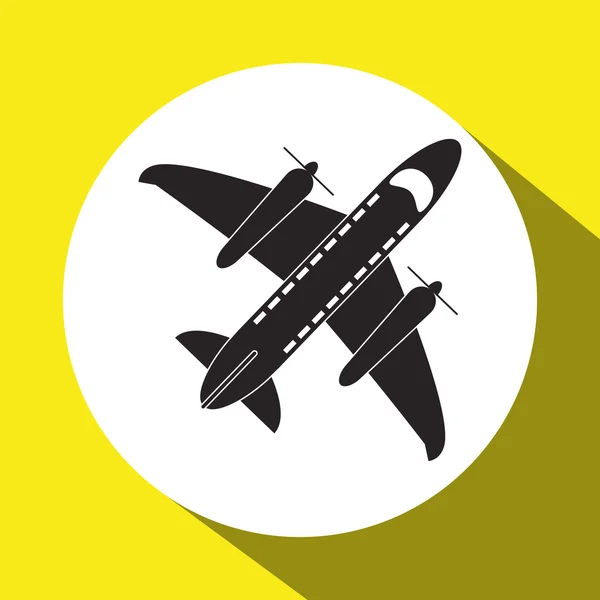 Diseño de avión e icono de viaje — Vector de stock