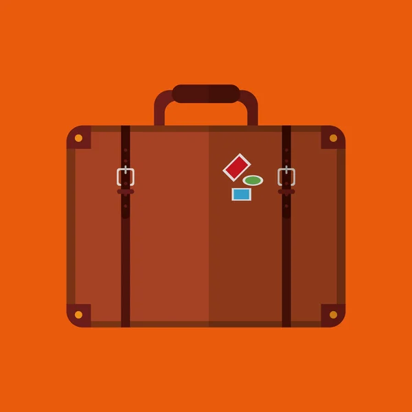 Diseño de la maleta y el icono de viaje — Vector de stock