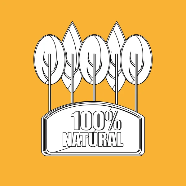 Natural and eco  design — Stock Vector