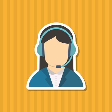 Operatör kadın simgesi tasarım