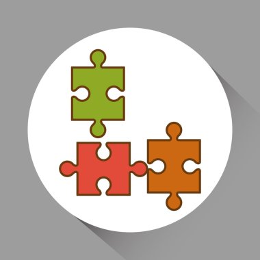 Bulmaca simgesi tasarım, vektör çizim