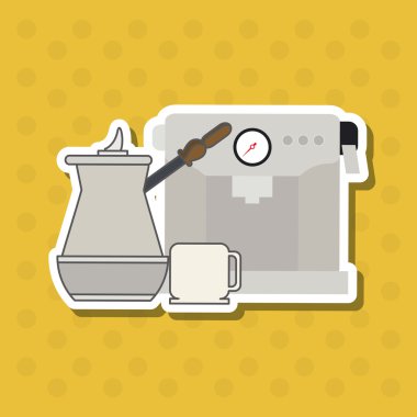 Kahve Dükkanı simgesi tasarım, vektör çizim