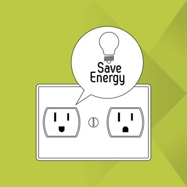 Enerji simgesi tasarım, vektör çizim kaydetmek