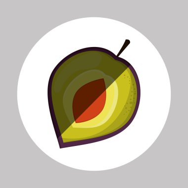 Meyve simgesi tasarım, vektör çizim