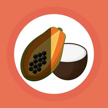 Meyve simgesi tasarım, vektör çizim