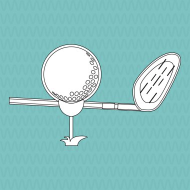 Golf simgesi tasarım, vektör çizim