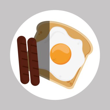 Kahvaltı simgesi tasarım, vektör çizim
