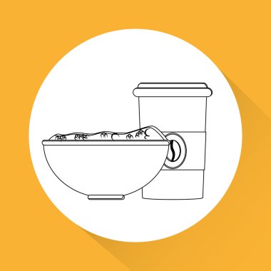 Kahvaltı simgesi tasarım, vektör çizim