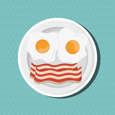 Kahvaltı simgesi tasarım, vektör çizim